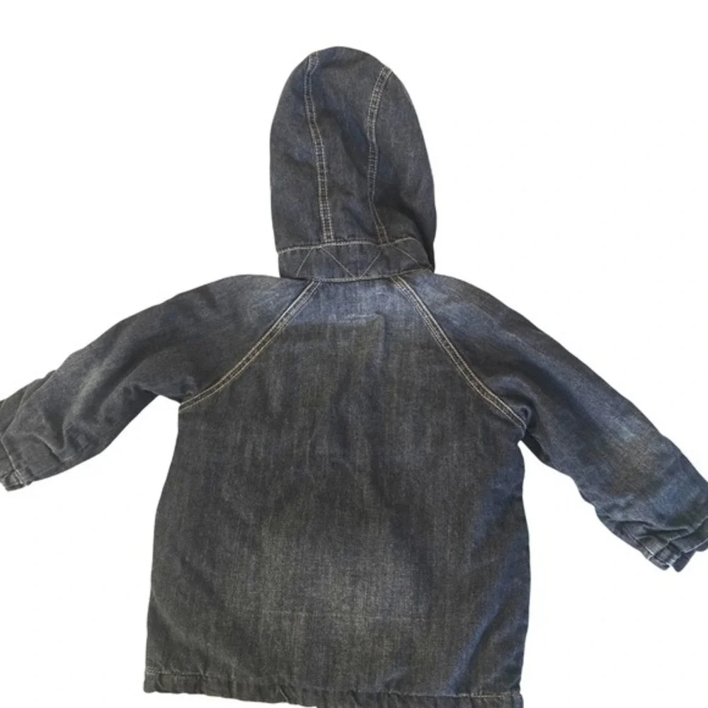 Baby Gap Toddler Boys Dark Wash Denim Sherpa Lined Jacket Blue 2‎ Years
